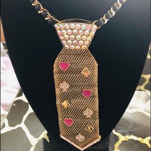 Ladies Necktie necklace Designer Betsy Johnson